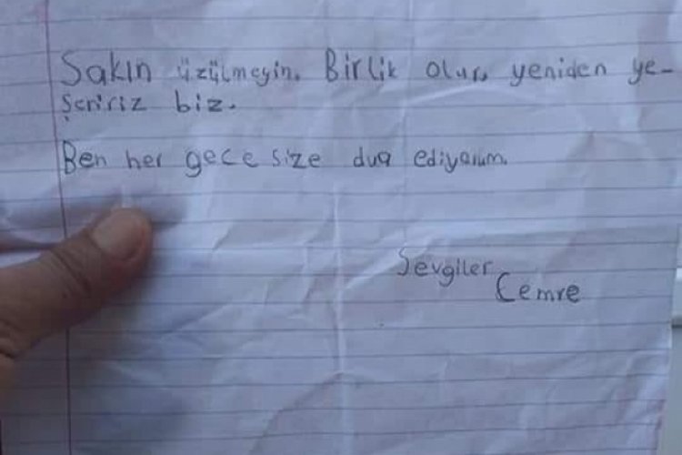 Yardım kolisinde Cemre'nin notu g&ouml;renleri duygulandırdı