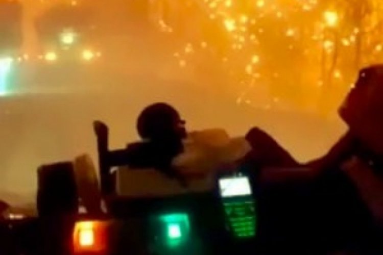 Orman ekipleri alevlerin arasında &ouml;l&uuml;mle burun buruna geldi