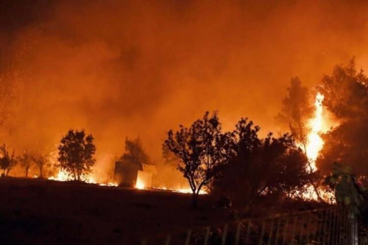 Yunanistan'da yangın s&ouml;nd&uuml;rme u&ccedil;ağı d&uuml;şt&uuml;!