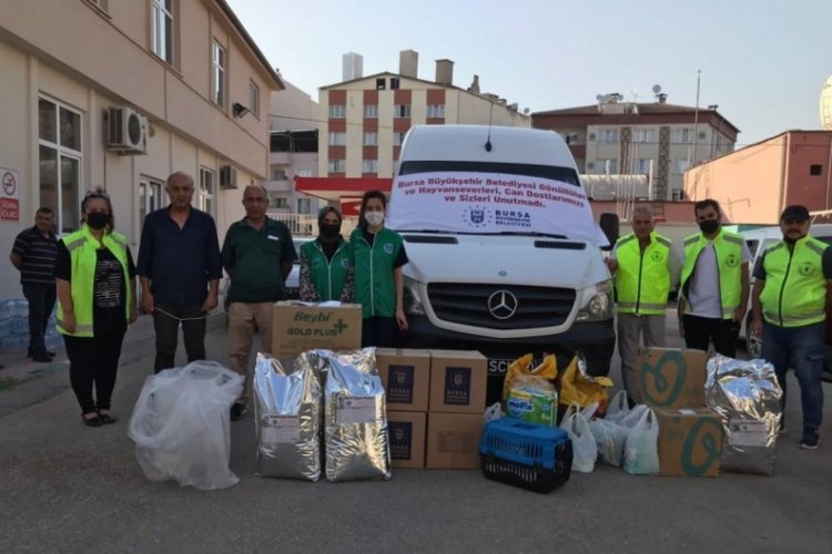 Bursa'dan yangın b&ouml;lgelerine g&ouml;n&uuml;lden destek