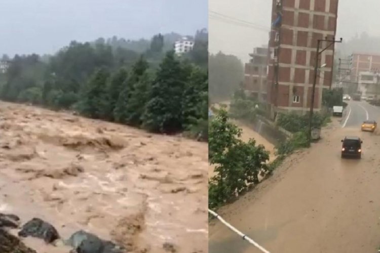 Rize'de heyelan: 7 kişi mahsur kaldı