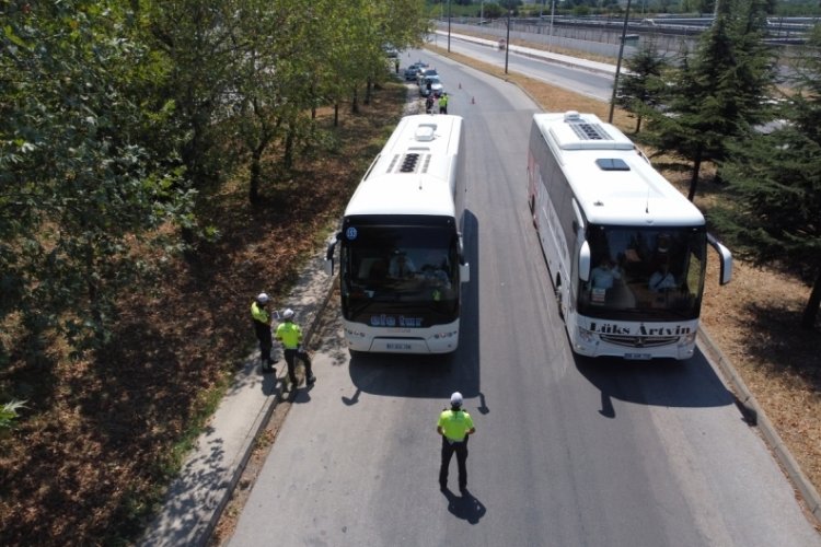 Bursa'da şehirler arası yolcu otob&uuml;slerine denetimler artırıldı