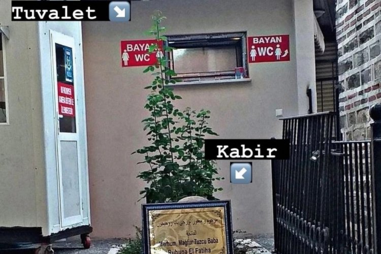 Bursa'da o resim sonrası tabelalar indi, t&uuml;rbe yanındaki kabin kalktı