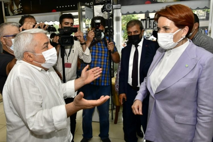 Akşener Erzincan'da esnaf ziyaretinde bulundu