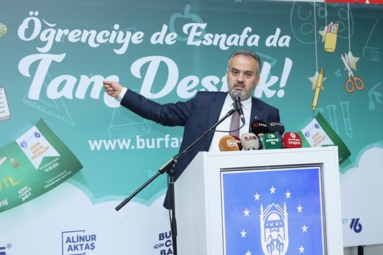 Bursa'da &ouml;ğrenciye de esnafa da tam destek