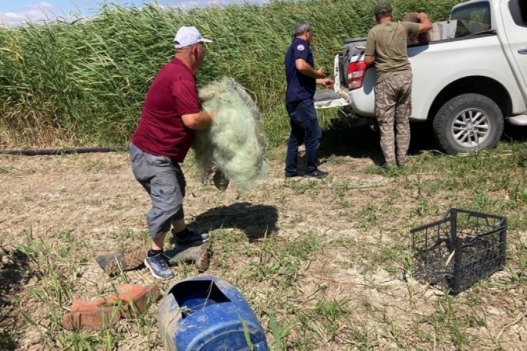 İstanbul B&uuml;y&uuml;k&ccedil;ekmece'de ka&ccedil;ak avlanan 1 ton balık g&ouml;le salındı