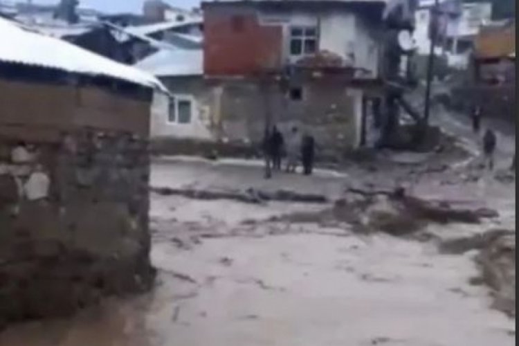 Kars Sarıkamış'ı da sel vurdu! Sel suları ara&ccedil;ları ve hayvanları s&uuml;r&uuml;kledi