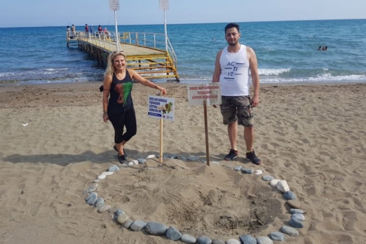 Mersin kumsalı d&uuml;nyada nadir olan olaya şahitlik etti