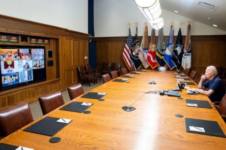 Biden Afganistan'daki son gelişmeleri b&ouml;yle takip etti