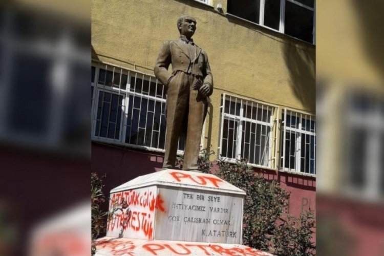 Tekirdağ'da Atat&uuml;rk b&uuml;st&uuml;ne saldıran ş&uuml;phelinin 29 yıla kadar hapsi istendi