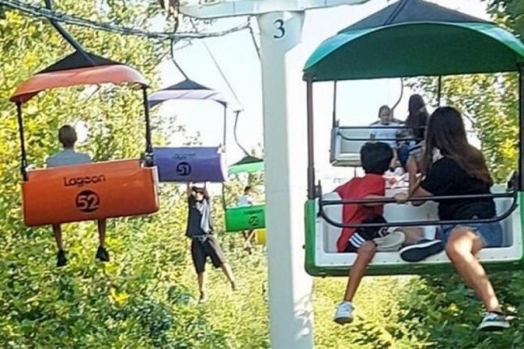 Eğlence parkında metrelerce y&uuml;ksekten yere &ccedil;akıldı!