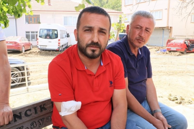 Sel sularına kapılmadan &ouml;nce oğlunu arayarak helalleşti