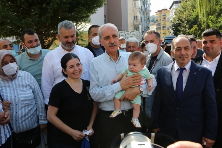 AK Parti heyeti, sel ve heyelan b&ouml;lgesinde incelemelerde bulundu