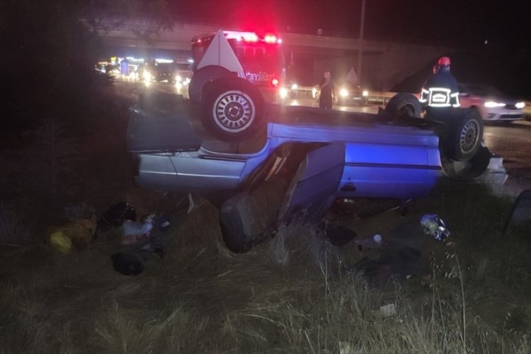 Kırıkkale'de feci kaza otomobil şarampole yuvarlandı: 6 yaralı