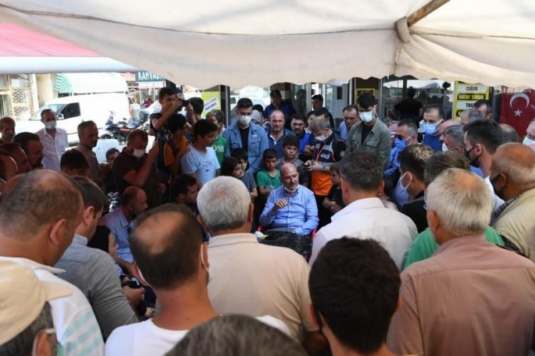 Bakan S&uuml;leyman Soylu, &Ccedil;atalzeytin'de incelemelerde bulundu
