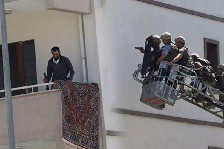 Katil ka&ccedil;tı, &ouml;zel harekat polisi balkondan girerek yakaladı