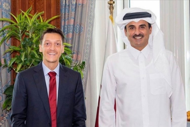 Katar Emiri Şeyh Temim, Mesut &Ouml;zil'i kabul etti
