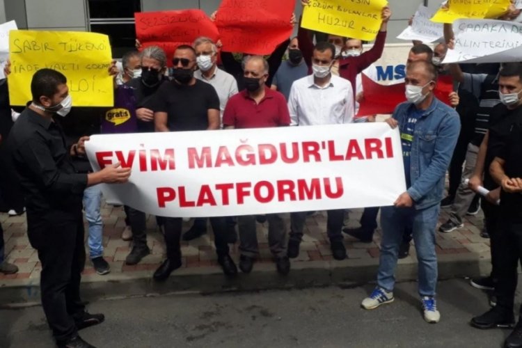 Tasarruf finansman şirketleri mağdurlarından TMSF &ouml;n&uuml;nde eylem yaptı
