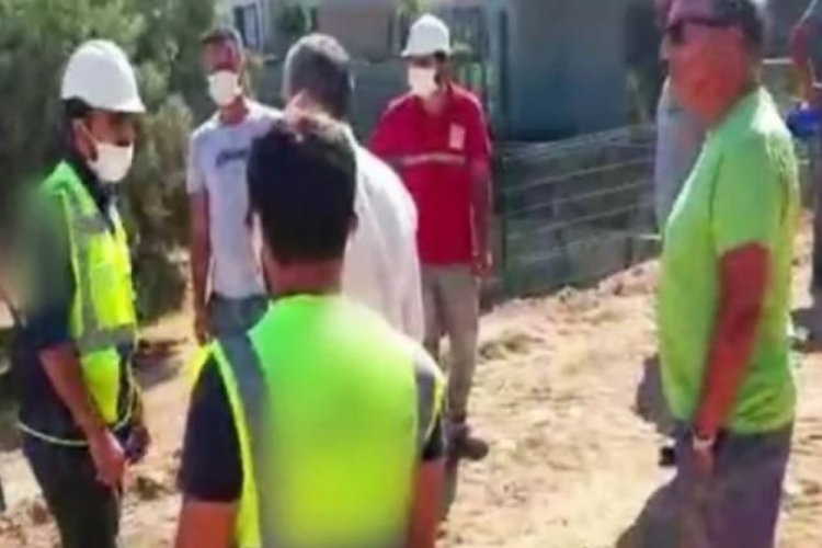 B&uuml;lent Eczacıbaşı, korumalarıyla şantiyeyi bastı!