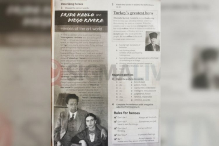 Rum Eğitim Bakanlığı, Atat&uuml;rk'&uuml;n kahramanlığından s&ouml;z eden sayfanın yırtılmasını istedi!