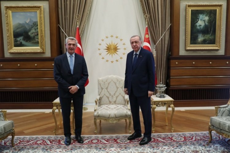 Cumhurbaşkanı Erdoğan, BM M&uuml;lteciler Y&uuml;ksek Komiseri Grandi'yi ağırladı