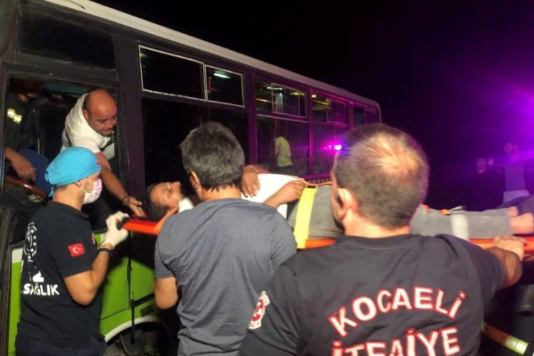 Kocaeli'de kazada yaralanan otobüs şoföründen yürek burkan istek