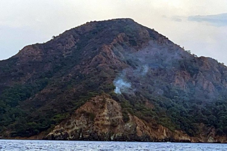 Marmaris'te &ccedil;ıkan yangında 1 dekar orman tahrip oldu