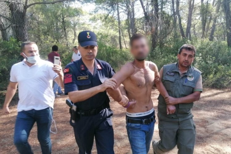 Antalya Manavgat'ta ormanı yaktığı iddia edilen kişi yakalandı