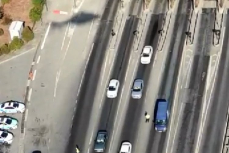 İstanbul'da hız kesmeyen helikopter destekli trafik denetimi