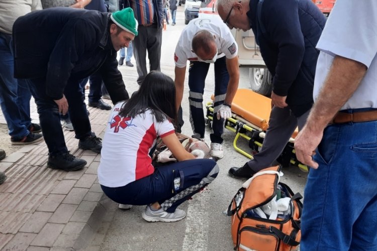 Bursa'da kamyonun çarptığı bisiklet sürücüsü yaralandı