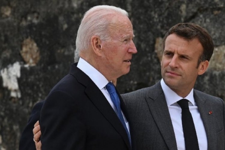 Macron ve Biden, denizaltı krizini g&ouml;r&uuml;şt&uuml;
