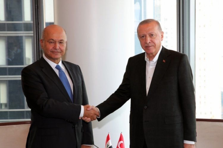 Cumhurbaşkanı Erdoğan, Irak Cumhurbaşkanı ile g&ouml;r&uuml;şt&uuml;