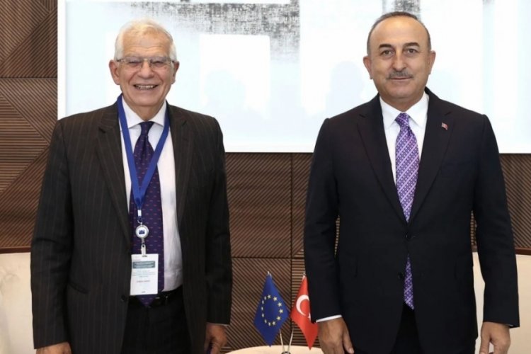 &Ccedil;avuşoğlu, AB Y&uuml;ksek Temsilcisi Borrell ile g&ouml;r&uuml;şt&uuml;