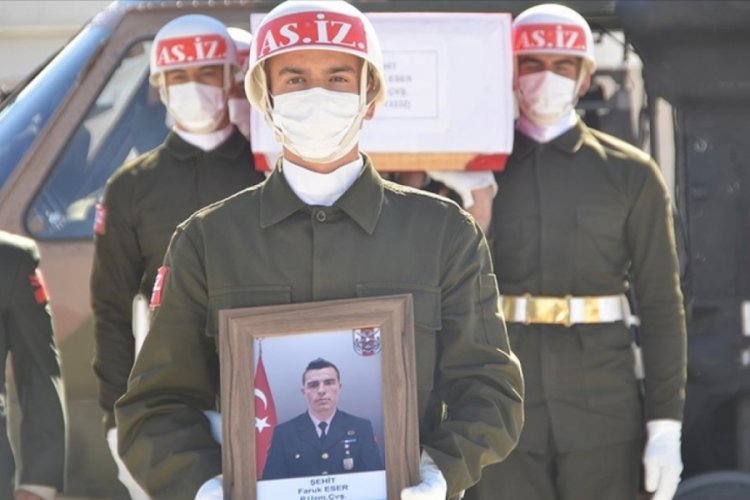 Şehit Piyade Uzman &Ccedil;avuş Faruk Eser son yolculuğuna uğurlandı