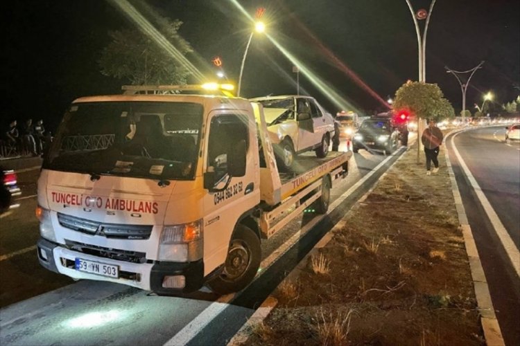 Tunceli'de domuz s&uuml;r&uuml;s&uuml; zincirleme kazaya neden oldu