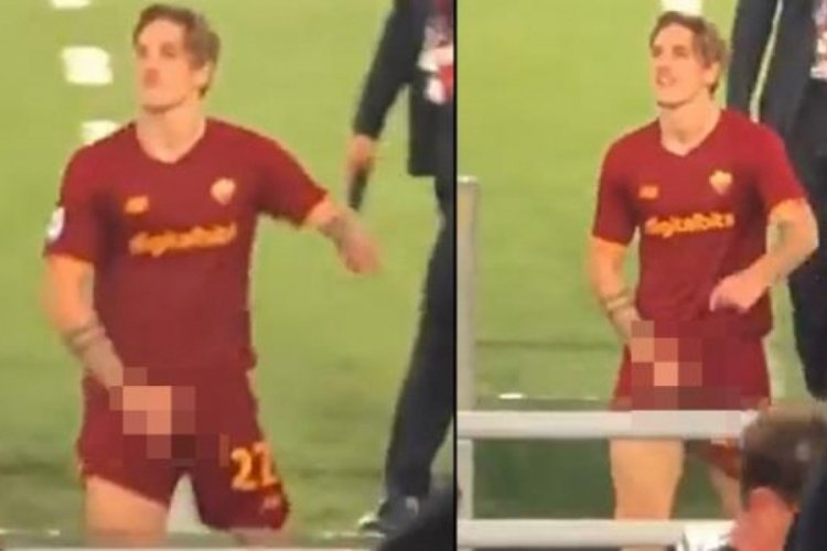 İtalyan derbisinde skandal! Futbolcu cinsel organını tutarak infial yarattı