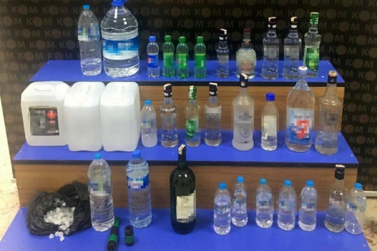 Edirne Keşan'da sahte i&ccedil;ki operasyonu