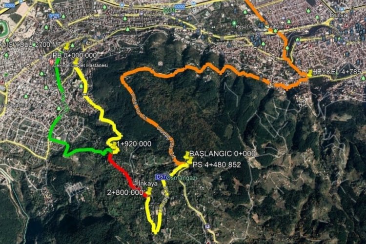 Bursa Uludağ yolunda trafik d&uuml;zenlemesi
