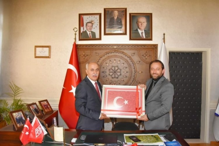 Bursa İl Milli Eğitim M&uuml;d&uuml;r&uuml; G&uuml;r'den Başkan Aydın'a ziyaret