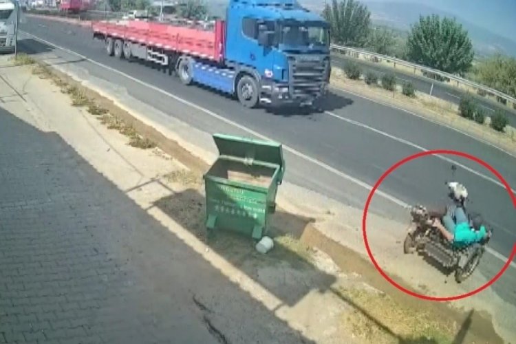 &Ouml;l&uuml;m&uuml;n teğet ge&ccedil;tiği o anlar kamerada