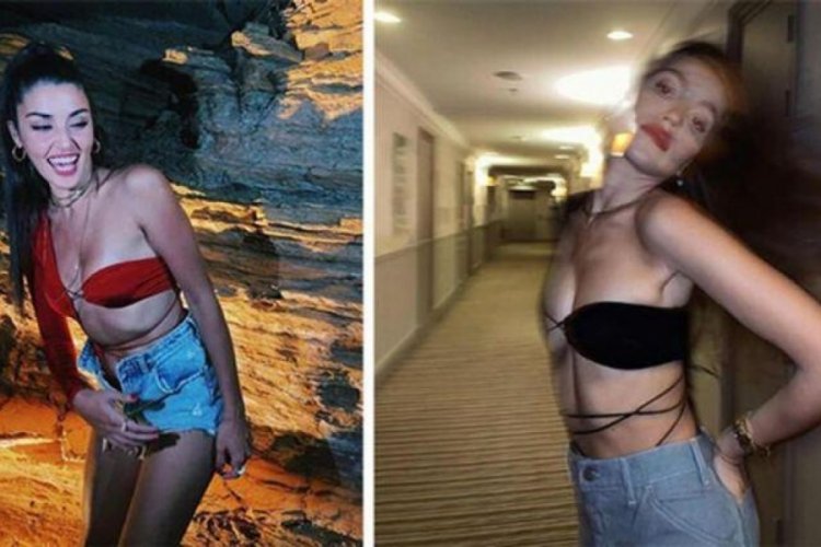 Hande Er&ccedil;el ile &uuml;nlenen mayoyu fenomen Duygu &Ouml;zaslan da giydi