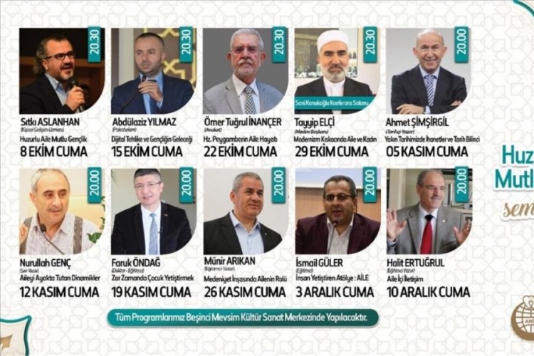 Bursa'da "Huzurlu Aile Mutlu Gen&ccedil;lik" seminerleri başlıyor