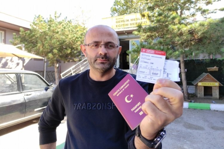 Kalfalık belgesi almak i&ccedil;in Almanya'dan Bursa'ya geldi
