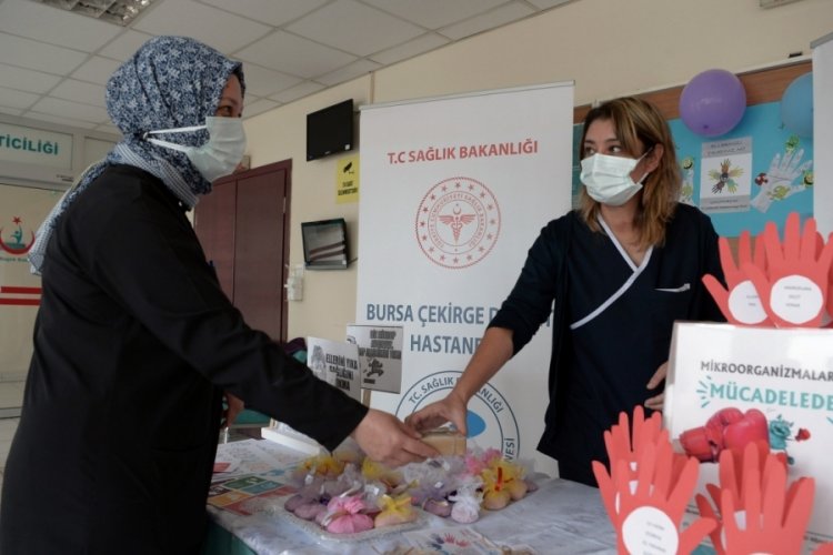 Bursa kursiyerlerden sağlık personeline organik sabun