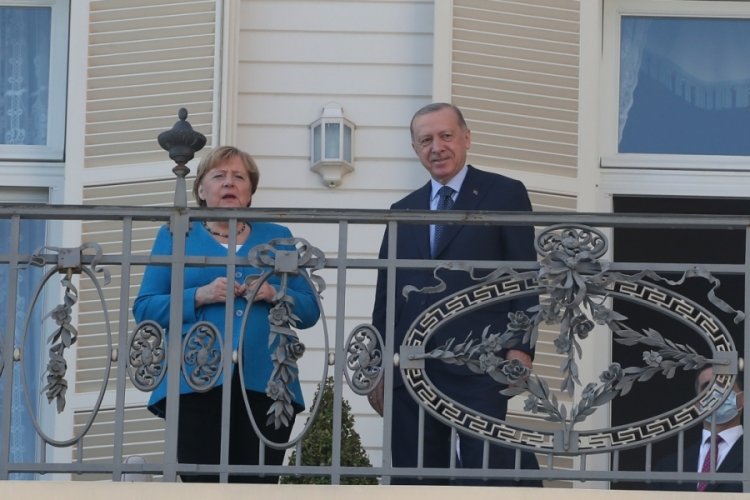 Cumhurbaşkanı Erdoğan, Almanya Başbakanı Angela Merkel ile g&ouml;r&uuml;şt&uuml;