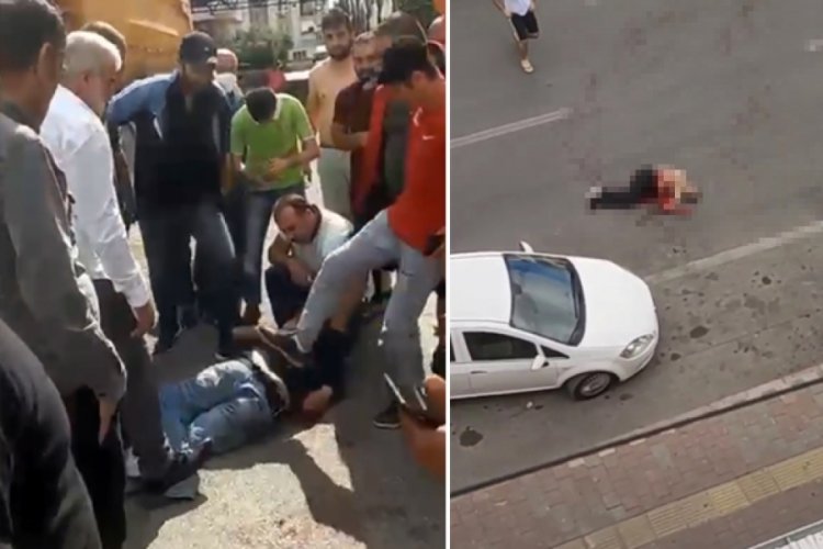 Kayınbiraderini bı&ccedil;aklayan şahsı mahallelinin elinden polis kurtardı