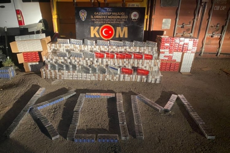 Gaziantep'te 10 bin 790 paket ka&ccedil;ak sigara yakalandı