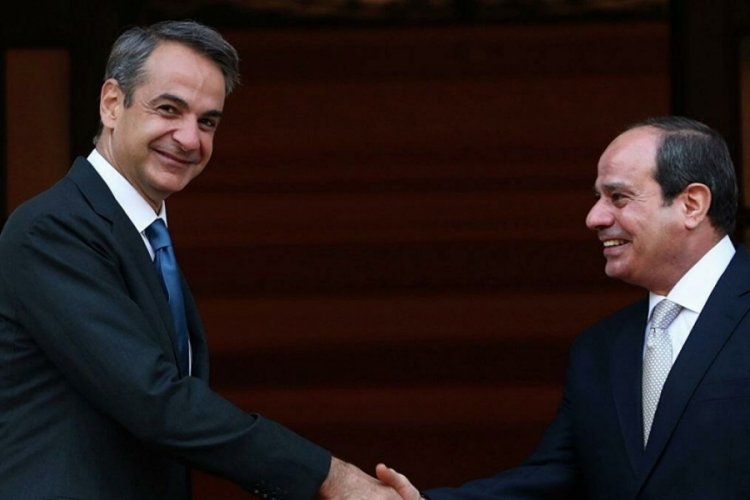 Kiryakos Mi&ccedil;otakis ile Sisi, enerji ve savunma alanlarındaki iş birliğini g&ouml;r&uuml;şt&uuml;