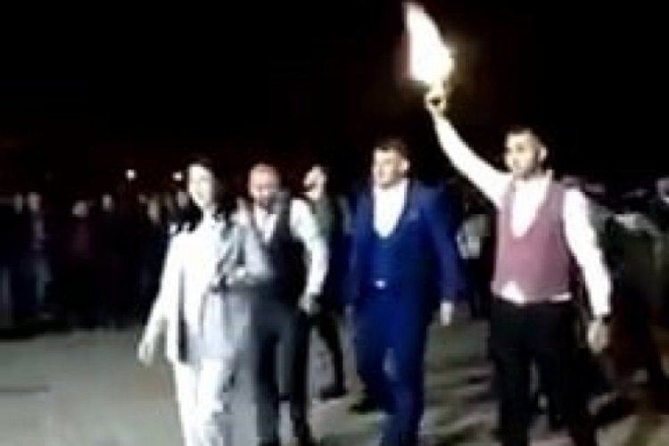 Kurtlar Vadisi m&uuml;ziği eşliğinde d&uuml;ğ&uuml;nde silah ateşleyen magandalara ceza