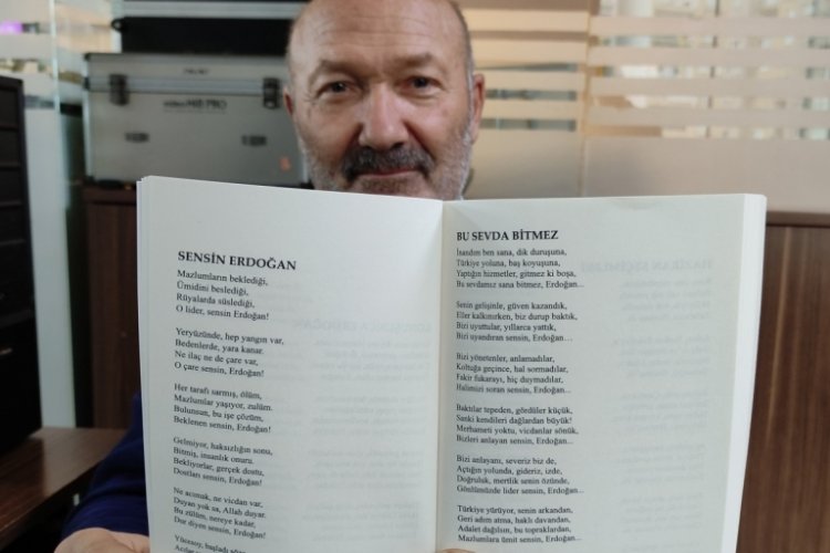 Bursa'da emekli polis bütün siyas&icirc;lere şiir yazdı